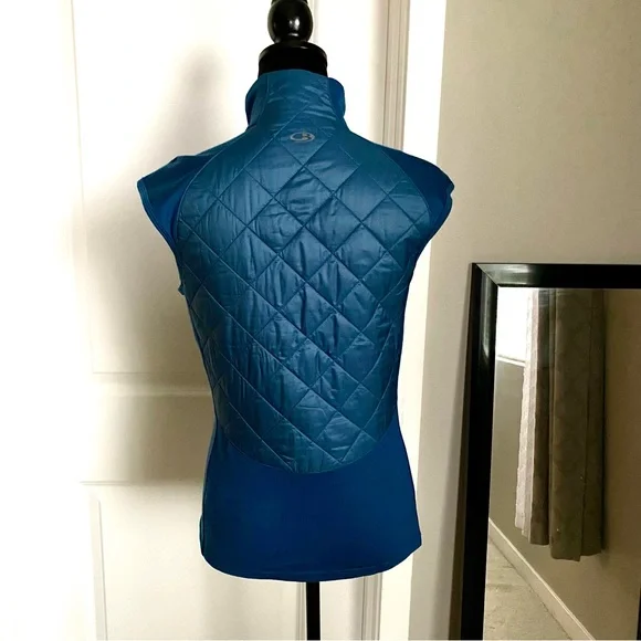 Icebreaker Womens Largo Ellipse Vest Merino Wool Quilted GT Size Medium blue - Picture 4 of 9